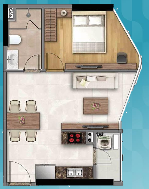 Căn 1 phòng Chung cư hacom